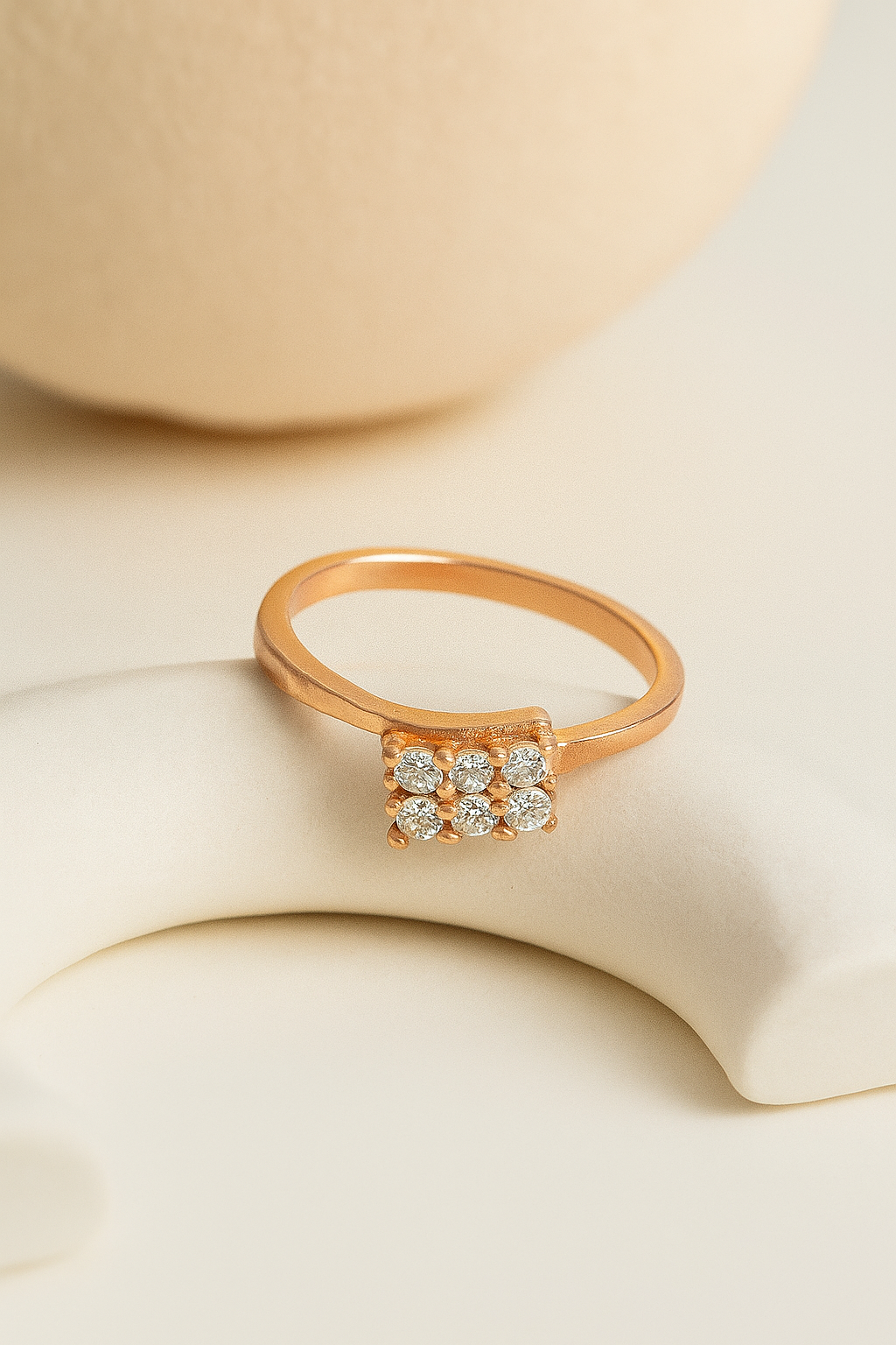 Rose Gold Diamond Cluster Ring