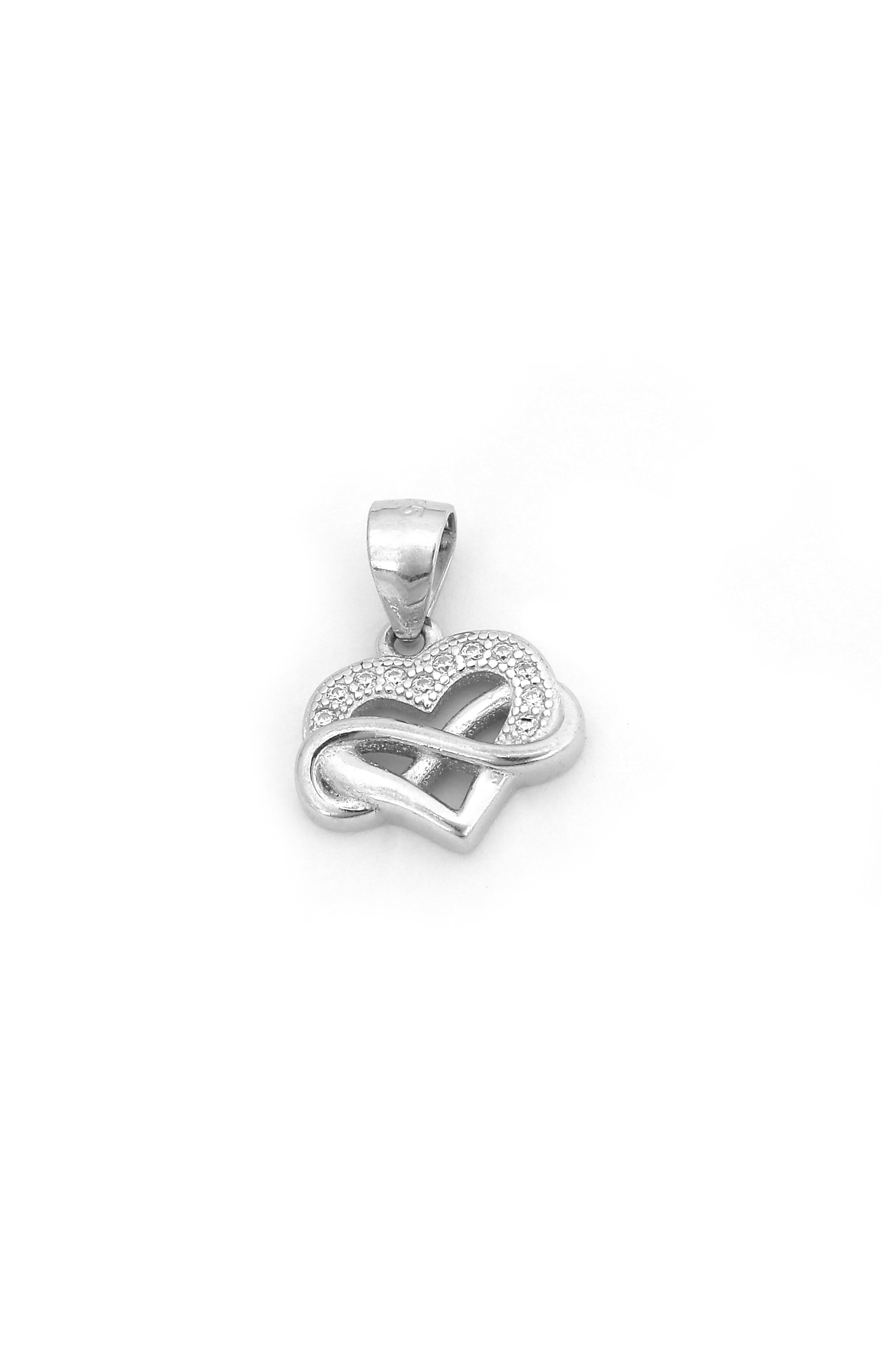 Silver Infinity Heart Pendant