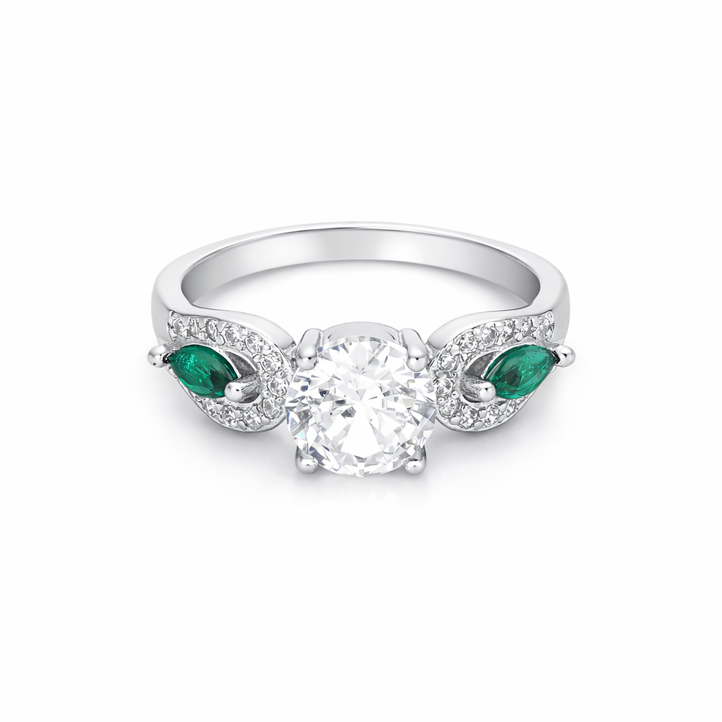 Radiant Crown Solitaire Ring – Elegant Minimal Adjustable Ring for Women | Classic Luxury Everyday Jewellery