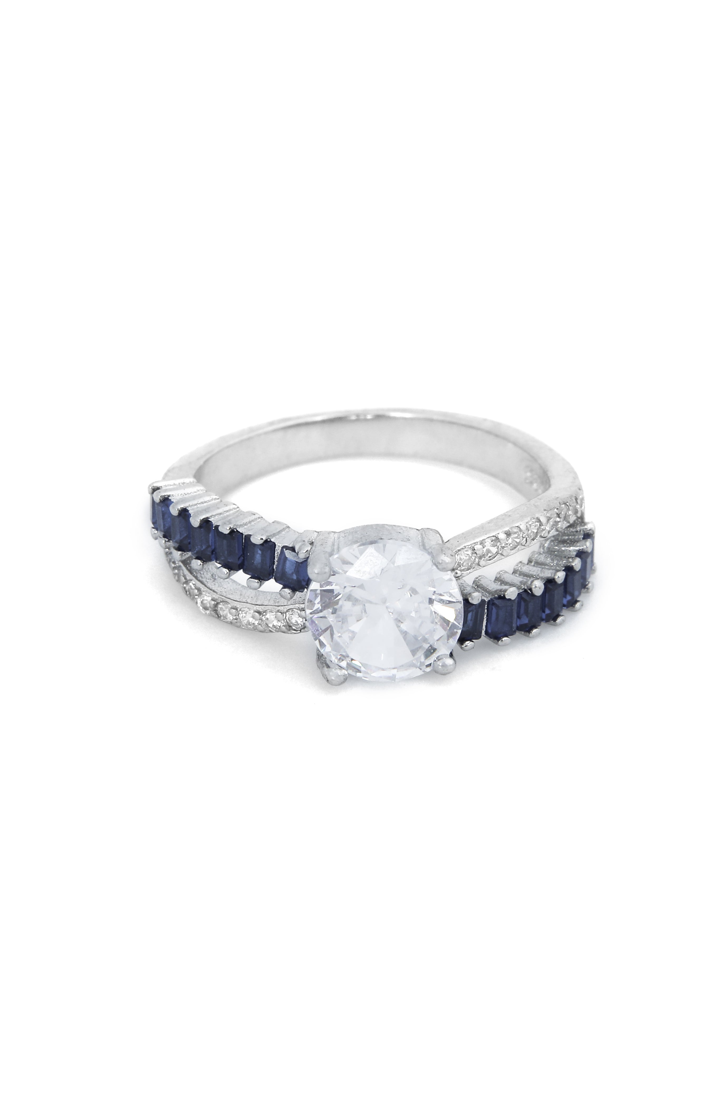 Starlit Sapphire Staircase Ring