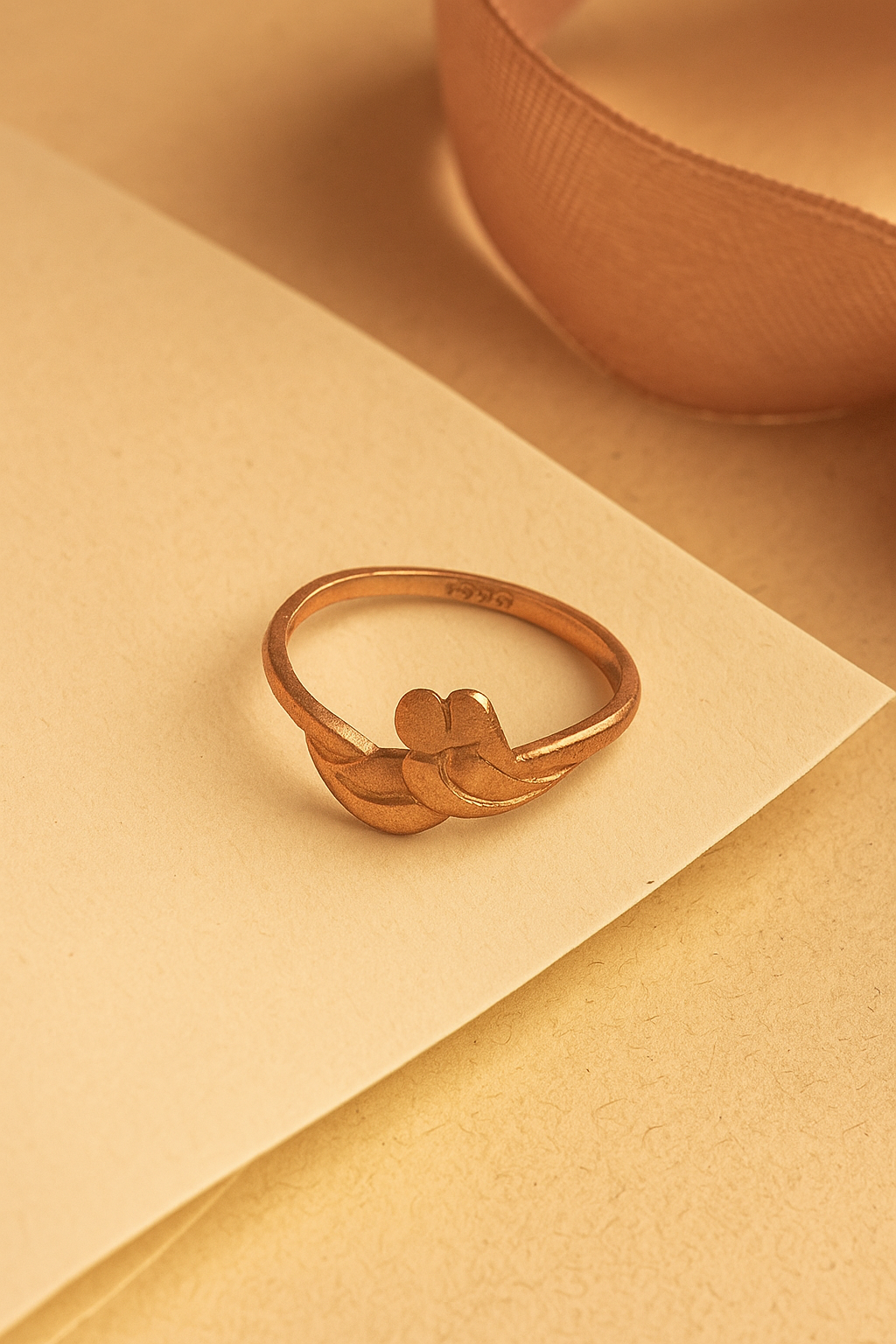Leaf Motif Open Band Ring