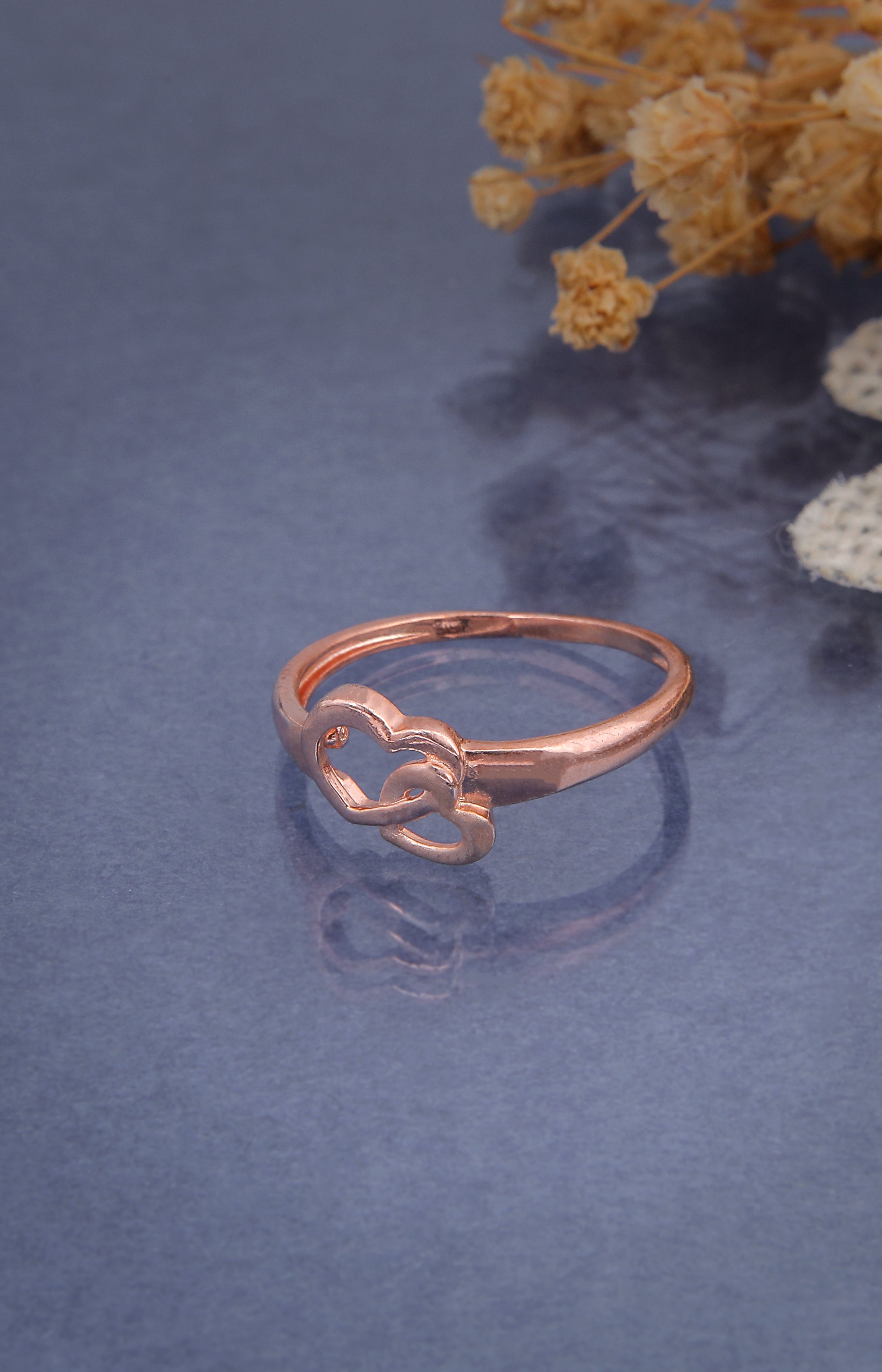 Linked Double Heart Ring