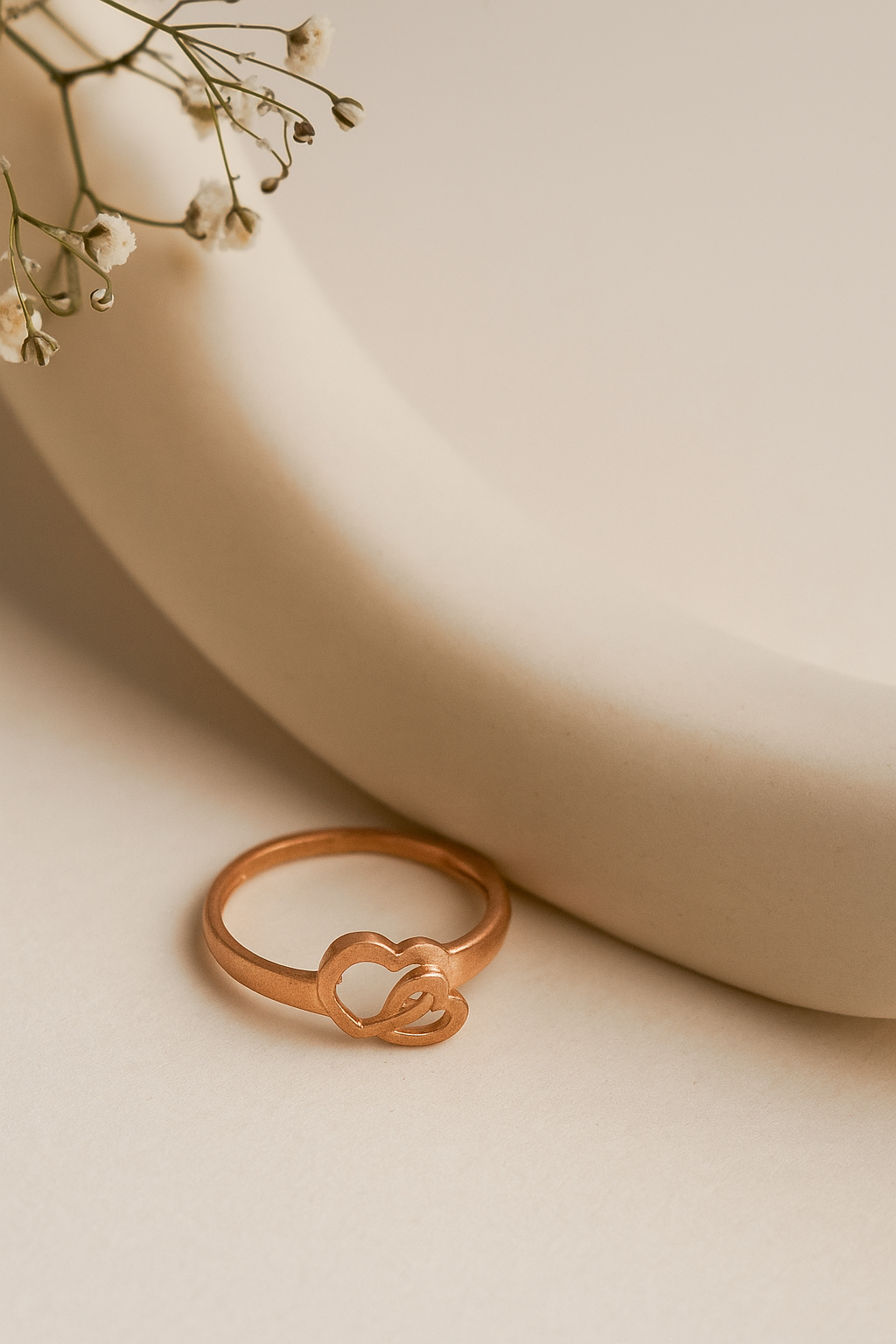 Linked Double Heart Ring