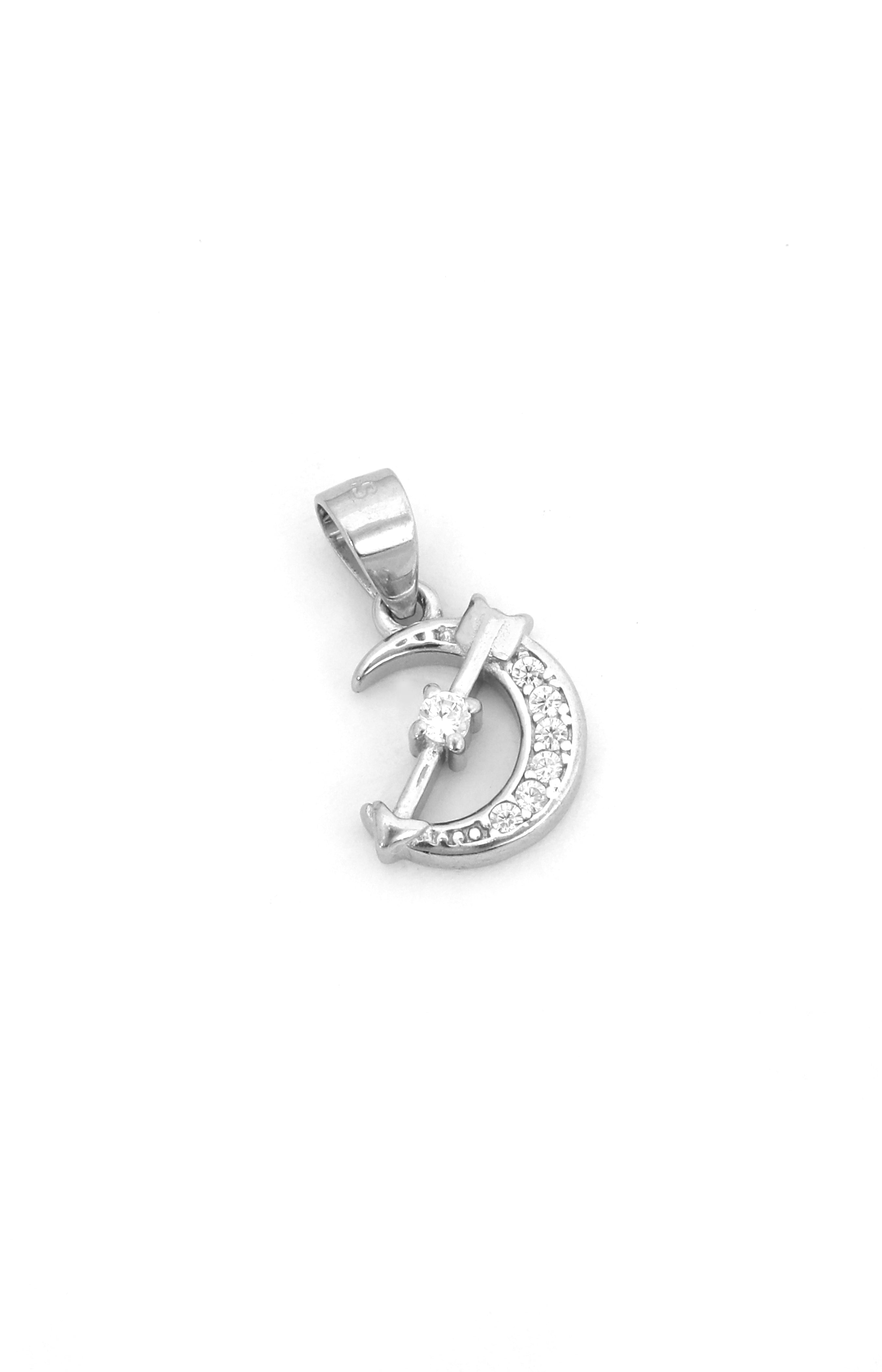 Silver Moon & Arrow Pendant