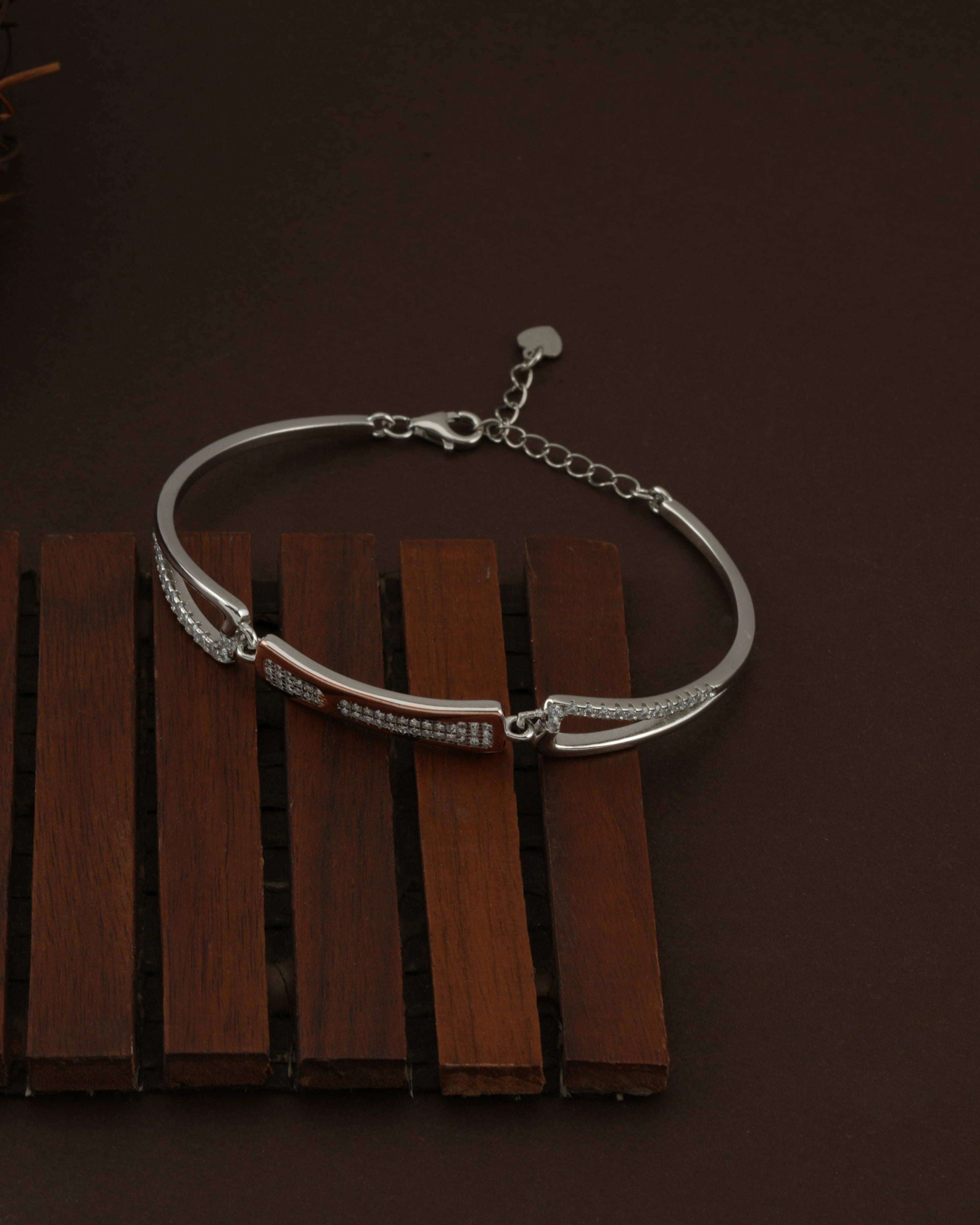 Rosé Linear Pavé Bracelet