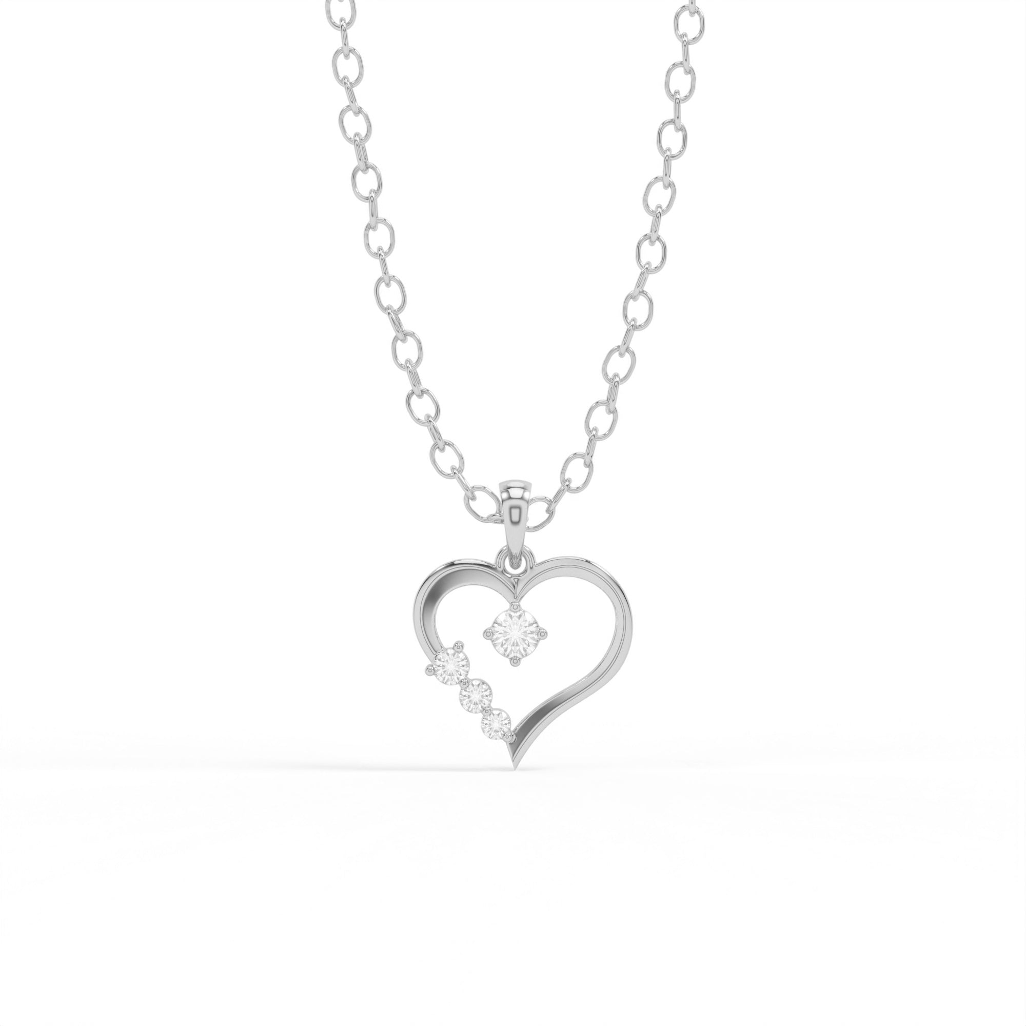 Celeste Heart Pendant Necklace
